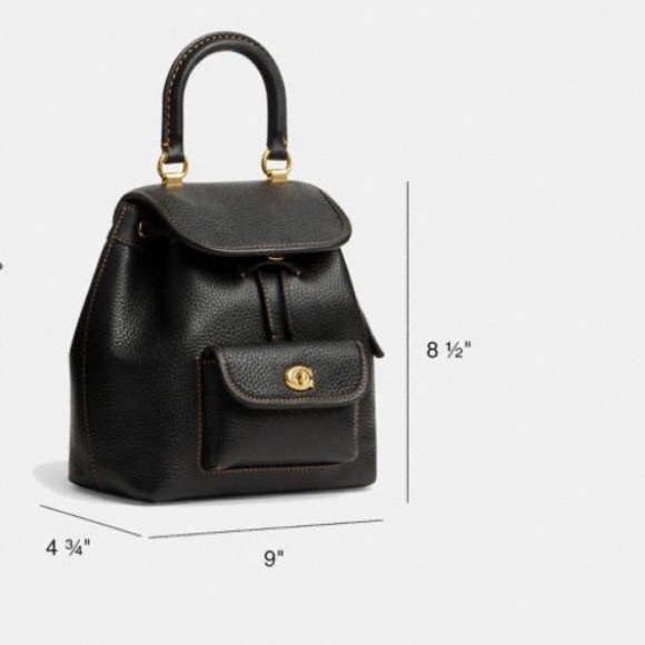 NWT- COACH Riya Backpack 21 Black - Picture 8 of 16
